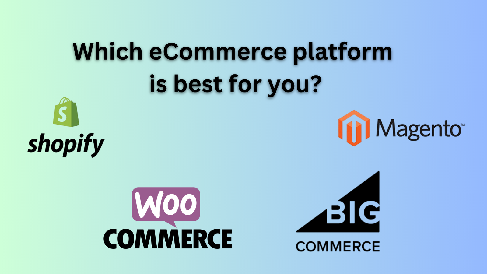 Shopify vs WooCommerce vs Magento vs BigCommerce