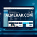 A modern laptop displaying the WordPress dashboard, surrounded by website themes, plugins, and code snippets, with "ALMERAK.COM" branding.
