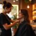 Boost Your Salon Sales, A professional salon setup with a hairstylist attending to a client, showcasing a modern and welcoming environment.